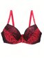 Ranskalaistyylinen värillinen lohkopitsi Patchwork Peasleeves kukkaprintti Sexy Bra·Red·95D hinta ja tiedot | Naisten aluspaidat | hobbyhall.fi