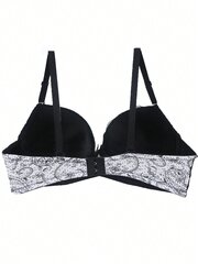 Ranskalaistyylinen värillinen lohkopitsi Patchwork Peasleeves kukkaprintti Sexy Bra·White·75E hinta ja tiedot | Naisten aluspaidat | hobbyhall.fi