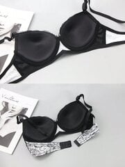 Ranskalaistyylinen värillinen lohkopitsi Patchwork Peasleeves kukkaprintti Sexy Bra·White·75E hinta ja tiedot | Naisten aluspaidat | hobbyhall.fi