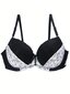 Ranskalaistyylinen värillinen lohkopitsi Patchwork Peasleeves kukkaprintti Sexy Bra·White·85E hinta ja tiedot | Naisten aluspaidat | hobbyhall.fi