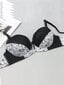 Ranskalaistyylinen värillinen lohkopitsi Patchwork Peasleeves kukkaprintti Sexy Bra·White·85E hinta ja tiedot | Naisten aluspaidat | hobbyhall.fi