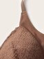 Plus Contrast Lace Wireless Bra·Coffee Brown·85F hinta ja tiedot | Naisten aluspaidat | hobbyhall.fi