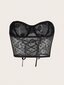 Goth kukkakirjonta Pitsi edessä Underwire Bra·Musta·M hinta ja tiedot | Naisten aluspaidat | hobbyhall.fi