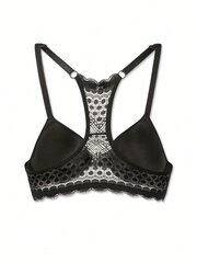 Naisten Lace Patchwork Underwire Bran Alusvaatteet·Musta·90C hinta ja tiedot | Naisten aluspaidat | hobbyhall.fi