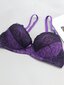 Ranskalaistyylinen värillinen lohkopitsi Patchwork Peasleeves kukkaprintti Sexy Bra·Purppura·75D hinta ja tiedot | Naisten aluspaidat | hobbyhall.fi