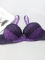 Ranskalaistyylinen värillinen lohkopitsi Patchwork Peasleeves kukkaprintti Sexy Bra·Purppura·75D hinta ja tiedot | Naisten aluspaidat | hobbyhall.fi