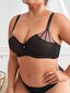 Plus Contrast Lace Underwire Bra·Dusty Pink·85C hinta ja tiedot | Naisten aluspaidat | hobbyhall.fi