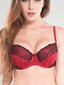 Ranskalaistyylinen värillinen lohkopitsi Patchwork Peasleeves kukkaprintti Sexy Bra·Red·75B hinta ja tiedot | Naisten aluspaidat | hobbyhall.fi