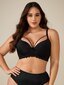 Plus pitsikoristelujouset edessä Underwire Bra·Musta·100D hinta ja tiedot | Naisten aluspaidat | hobbyhall.fi