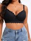 Plus kukkapitsi Underwire Bra·Musta·100C hinta ja tiedot | Naisten aluspaidat | hobbyhall.fi