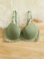 Plus Lace Trim Bow Etu Underwire Bra·Mint Green·95F hinta ja tiedot | Naisten aluspaidat | hobbyhall.fi