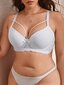 Plus pitsikoristelujouset edessä Underwire Bra·White·100D hinta ja tiedot | Naisten aluspaidat | hobbyhall.fi