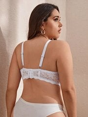 Plus pitsikoristelujouset edessä Underwire Bra·White·105C hinta ja tiedot | Naisten aluspaidat | hobbyhall.fi