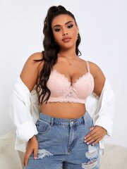 Plus kukkapitsi Underwire Bra·Pink·95C hinta ja tiedot | Naisten aluspaidat | hobbyhall.fi