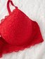 Plus kukkapitsi Underwire Bra·Red·85D hinta ja tiedot | Naisten aluspaidat | hobbyhall.fi