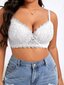 Plus kukkapitsi Underwire Bra·White·85C hinta ja tiedot | Naisten aluspaidat | hobbyhall.fi