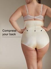 Plus Contrast Mesh Shapewear Sukkahousut·Beige·2XL hinta ja tiedot | Naisten aluspaidat | hobbyhall.fi