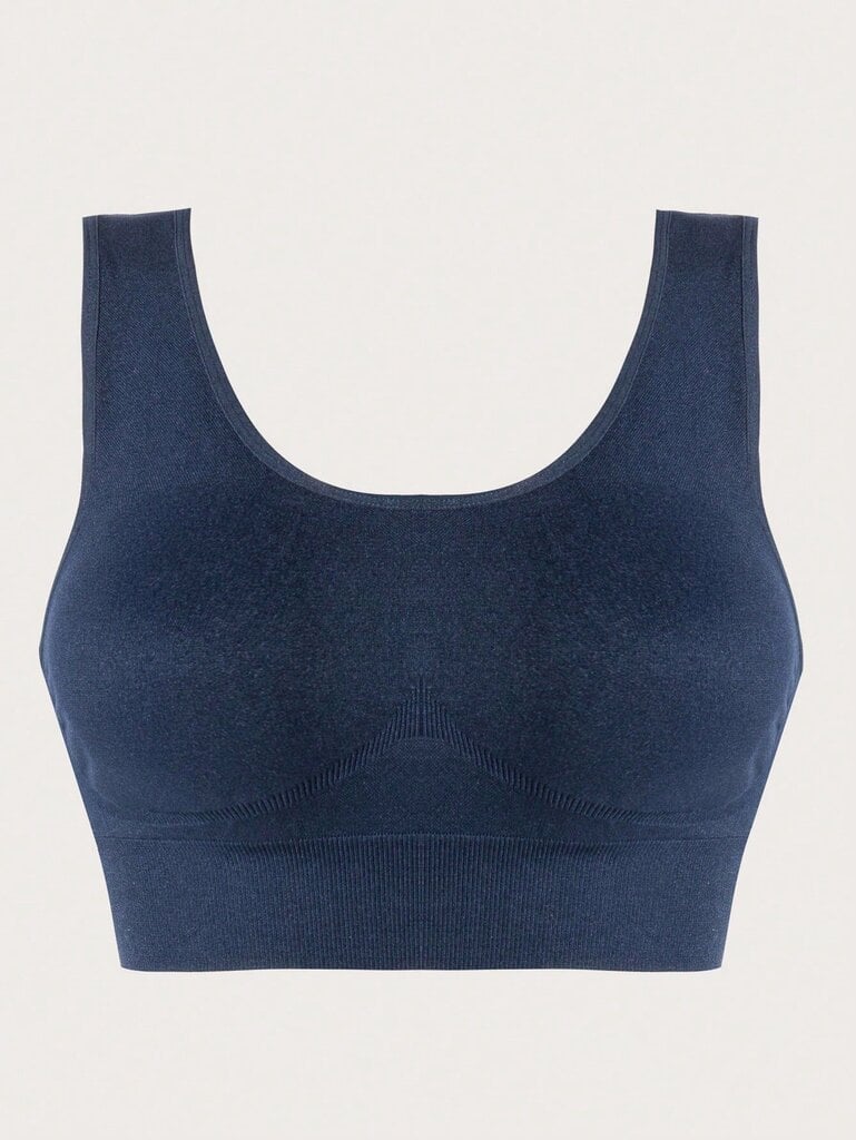 Plus Solid Wireless Bra·Navy Blue·3XL hinta ja tiedot | Naisten aluspaidat | hobbyhall.fi