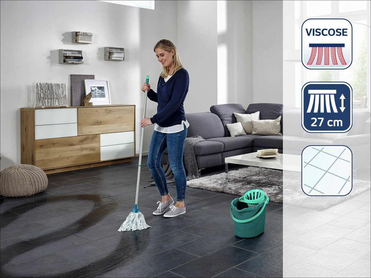 Lattiamoppisetti Leifheit Classic Mop hinta ja tiedot | Siivoustarvikkeet | hobbyhall.fi