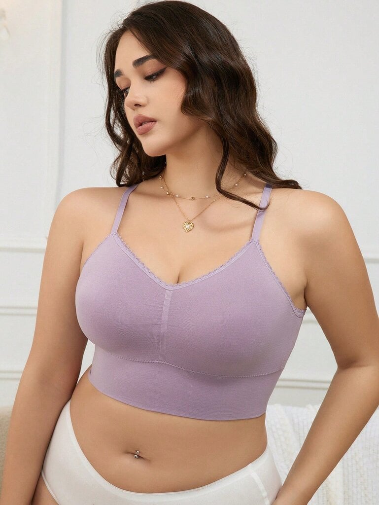 Plus Solid Bra·Lilac Purple·2XL hinta ja tiedot | Naisten aluspaidat | hobbyhall.fi