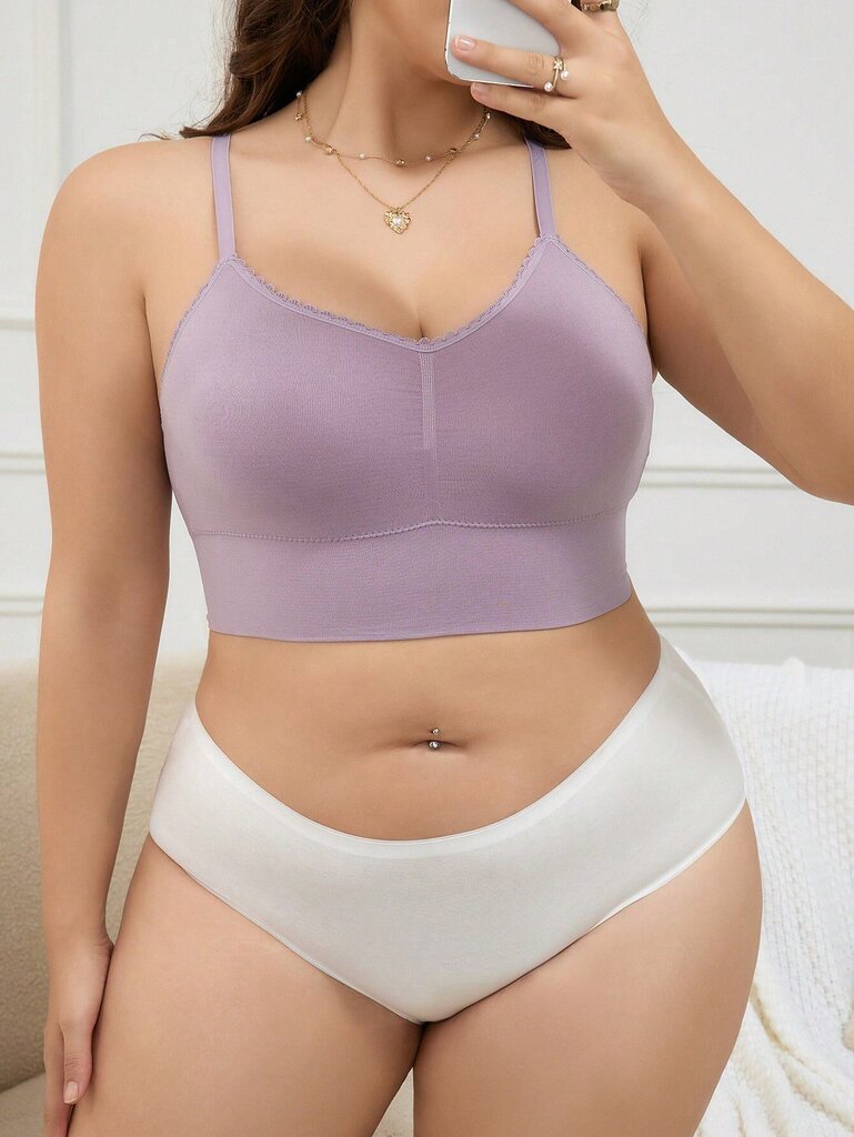 Plus Solid Bra·Lilac Purple·2XL hinta ja tiedot | Naisten aluspaidat | hobbyhall.fi