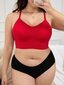 Plus Solid Bra·Red·4XL hinta ja tiedot | Naisten aluspaidat | hobbyhall.fi