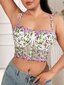 Plus kukkakirjonta Mesh Underwire Bra·Multicolor·4XL hinta ja tiedot | Naisten aluspaidat | hobbyhall.fi