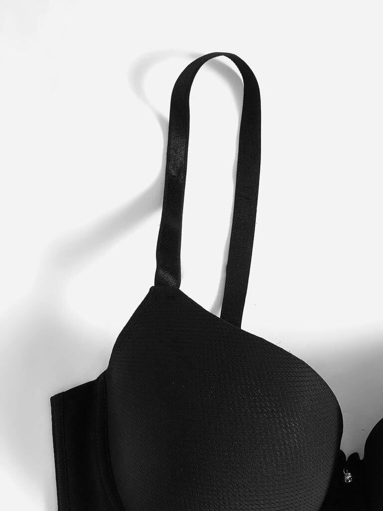 Plus Bow tekojalokivi Yksityiskohta Push Up Bra·Musta·100C hinta ja tiedot | Naisten aluspaidat | hobbyhall.fi