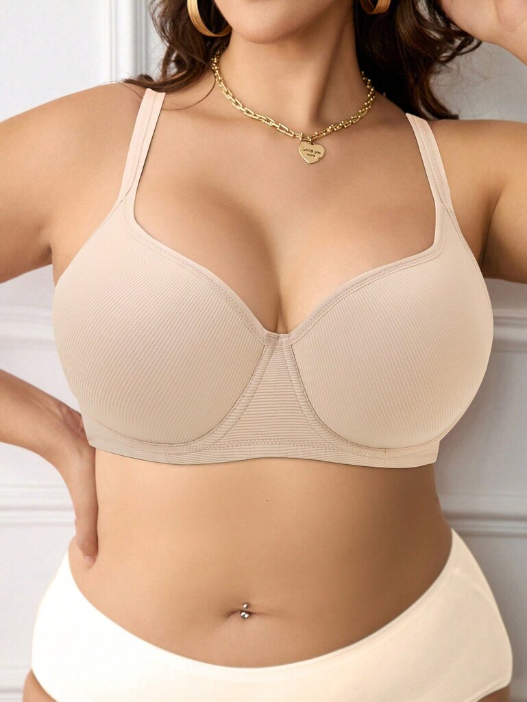 Plus Solid Underwire Push Up Bra·Beige·105D hinta ja tiedot | Naisten aluspaidat | hobbyhall.fi