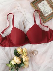 Plus Bow tekojalokivi Yksityiskohta Push Up Bra·Burgundy·100C hinta ja tiedot | Naisten aluspaidat | hobbyhall.fi