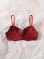 Plus Bow tekojalokivi Yksityiskohta Push Up Bra·Burgundy·100D hinta ja tiedot | Naisten aluspaidat | hobbyhall.fi