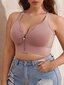 Plus Solid Zip edessä Bra·Dusty Pink·0XL hinta ja tiedot | Naisten aluspaidat | hobbyhall.fi