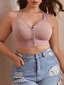 Plus Solid Zip edessä Bra·Dusty Pink·3XL hinta ja tiedot | Naisten aluspaidat | hobbyhall.fi