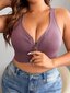 Plus Solid Zip edessä Bra·Mauve Purple·3XL hinta ja tiedot | Naisten aluspaidat | hobbyhall.fi