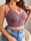 Plus Solid Zip edessä Bra·Mauve Purple·3XL hinta ja tiedot | Naisten aluspaidat | hobbyhall.fi