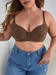 Plus Bow tekojalokivi Yksityiskohta Push Up Bra·Kahviruskea·100C hinta ja tiedot | Naisten aluspaidat | hobbyhall.fi