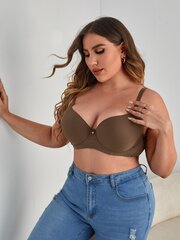 Plus Bow tekojalokivi Yksityiskohta Push Up Bra·Kahviruskea·105D hinta ja tiedot | Naisten aluspaidat | hobbyhall.fi