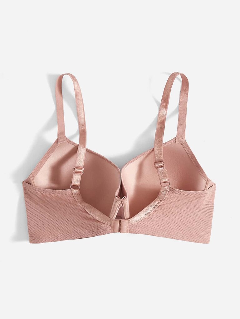 Plus Bow tekojalokivi Yksityiskohta Push Up Bra·Dusty Pink·100D hinta ja tiedot | Naisten aluspaidat | hobbyhall.fi