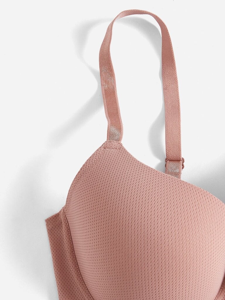 Plus Bow tekojalokivi Yksityiskohta Push Up Bra·Dusty Pink·85C hinta ja tiedot | Naisten aluspaidat | hobbyhall.fi