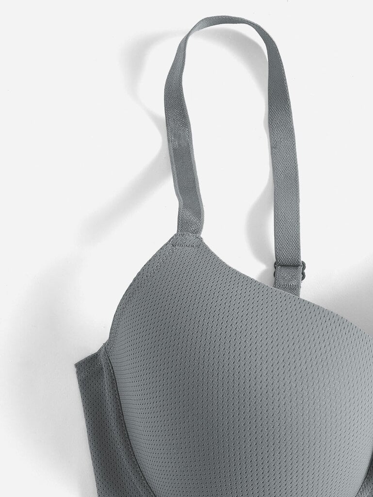 Plus Bow tekojalokivi Yksityiskohta Push Up Bra·Grey·100C hinta ja tiedot | Naisten aluspaidat | hobbyhall.fi