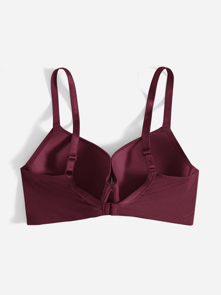 Plus Bow tekojalokivi Yksityiskohta Push Up Bra·Maroon·100D hinta ja tiedot | Naisten aluspaidat | hobbyhall.fi