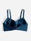 Plus Bow tekojalokivi Yksityiskohta Push Up Bra·Teal Blue·105D hinta ja tiedot | Naisten aluspaidat | hobbyhall.fi