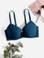 Plus Bow tekojalokivi Yksityiskohta Push Up Bra·Teal Blue·95E hinta ja tiedot | Naisten aluspaidat | hobbyhall.fi