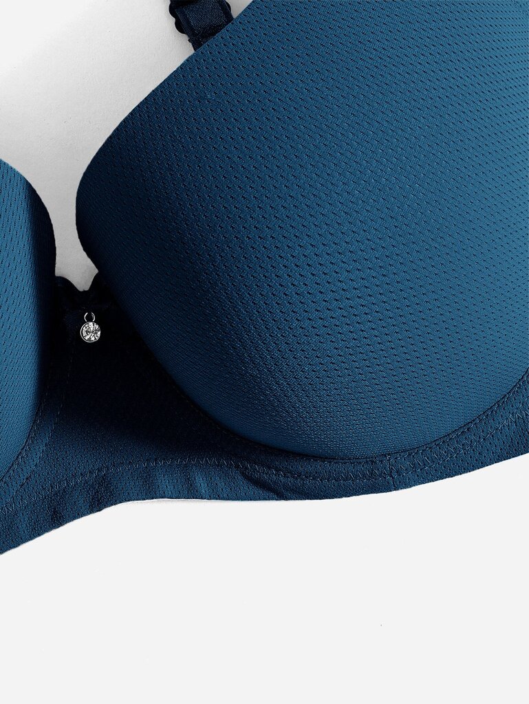 Plus Bow tekojalokivi Yksityiskohta Push Up Bra·Teal Blue·95E hinta ja tiedot | Naisten aluspaidat | hobbyhall.fi