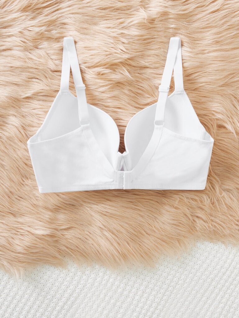 Plus Bow tekojalokivi Yksityiskohta Push Up Bra·White·105C hinta ja tiedot | Naisten aluspaidat | hobbyhall.fi