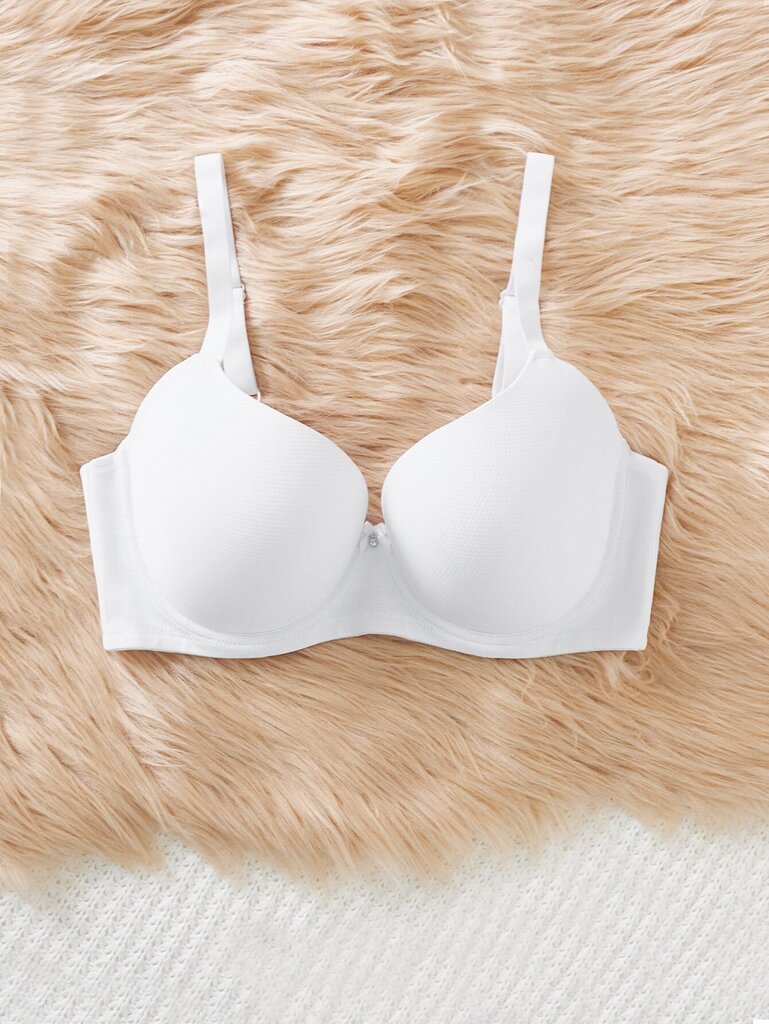 Plus Bow tekojalokivi Yksityiskohta Push Up Bra·White·105C hinta ja tiedot | Naisten aluspaidat | hobbyhall.fi