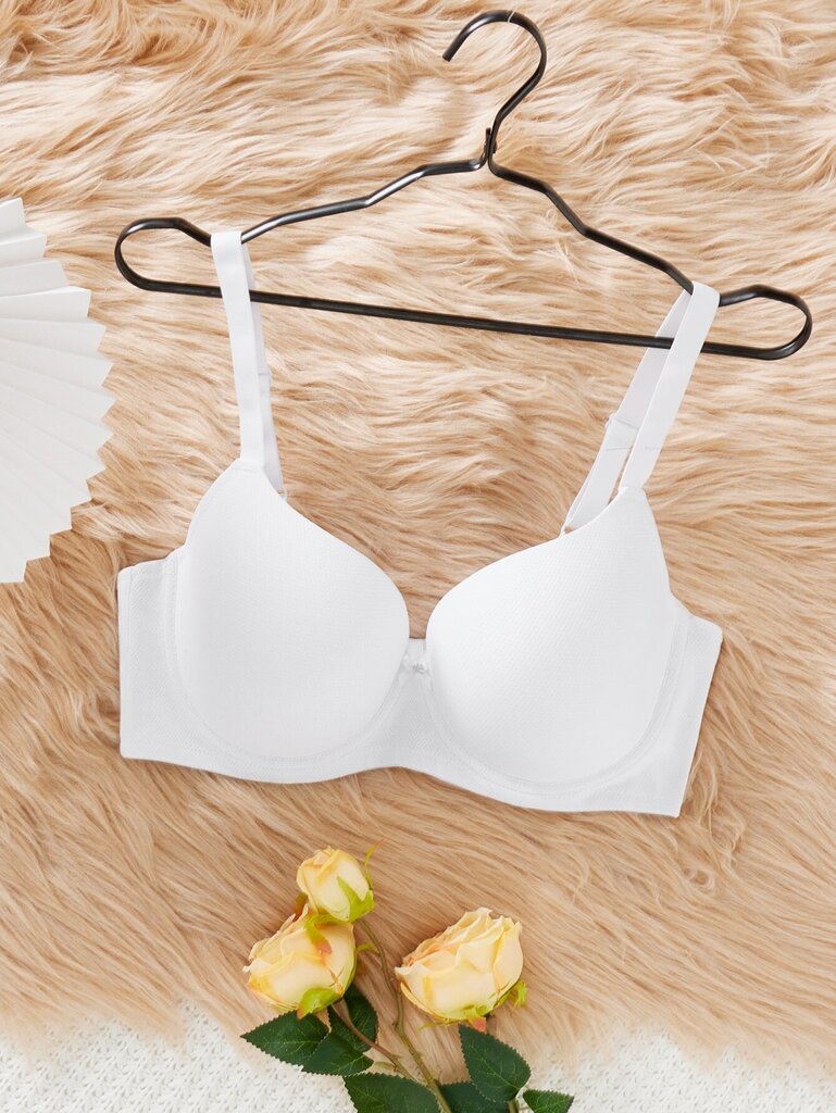 Plus Bow tekojalokivi Yksityiskohta Push Up Bra·White·90C hinta ja tiedot | Naisten aluspaidat | hobbyhall.fi