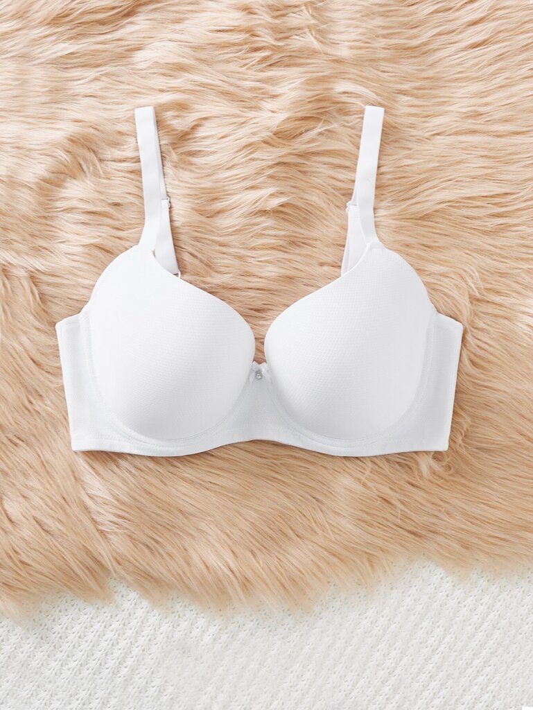 Plus Bow tekojalokivi Yksityiskohta Push Up Bra·White·95D hinta ja tiedot | Naisten aluspaidat | hobbyhall.fi