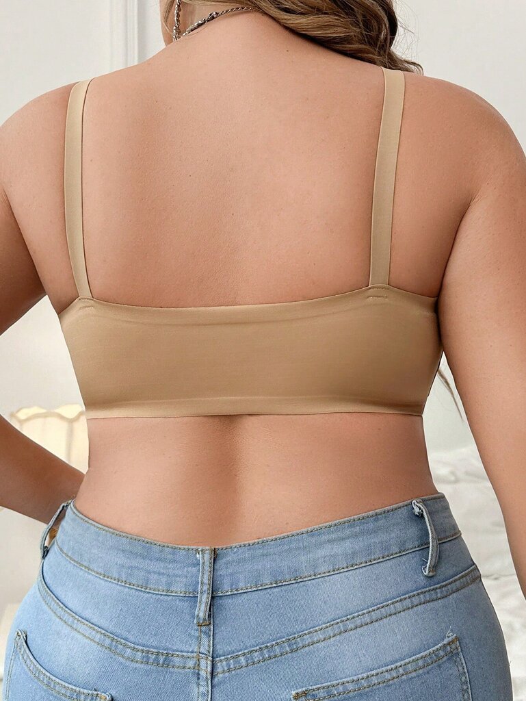 Plus Solid Wireless Bra·Khaki·2XL hinta ja tiedot | Naisten aluspaidat | hobbyhall.fi