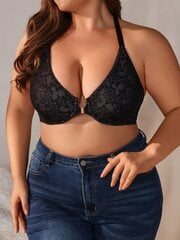 Naisten Plus Size -rintaliivit, joissa aluslangallinen · musta · 100D hinta ja tiedot | Rintaliivit | hobbyhall.fi